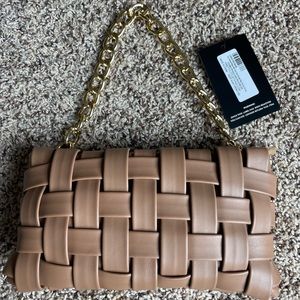 PrettyLittleThing Tan Woven Shoulder Bag
